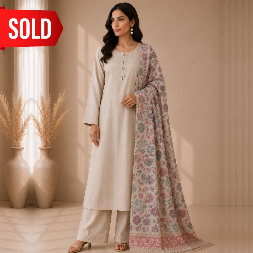 Women's 3 Piece Pearl Pashmina Suit