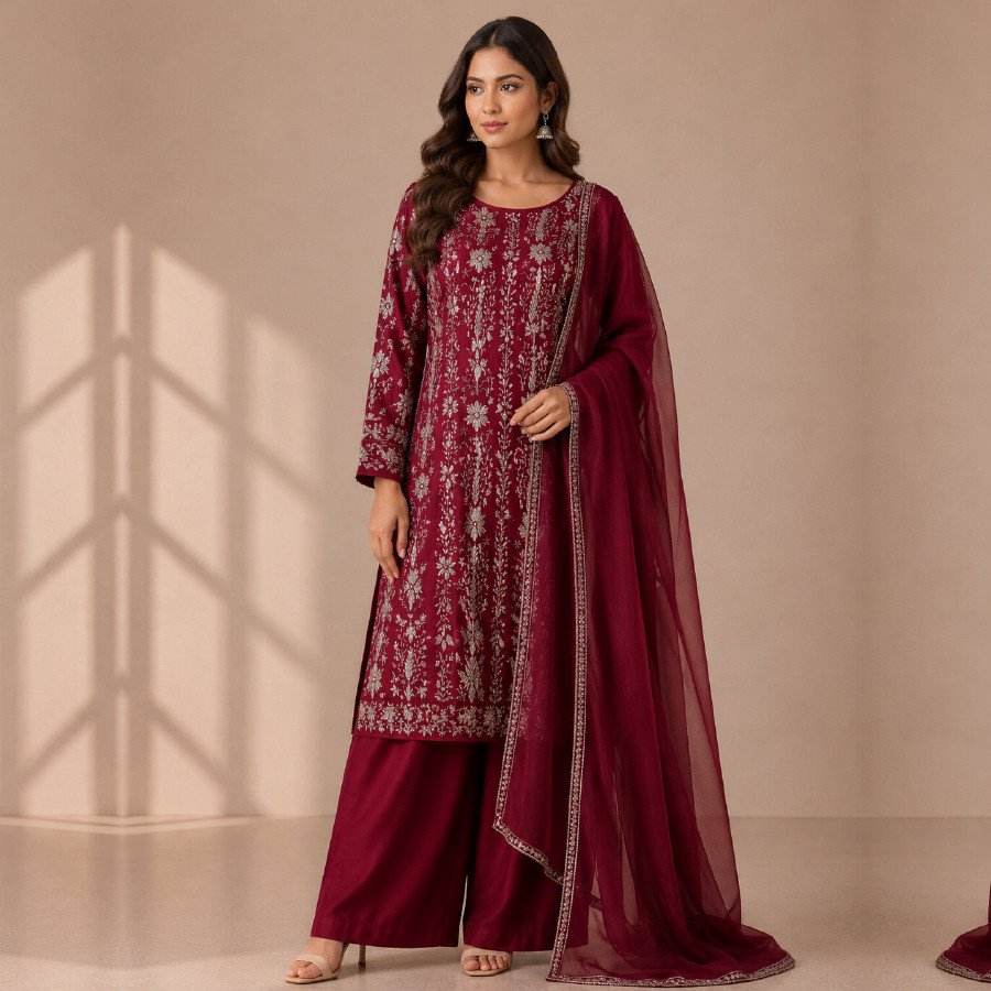 Bareeze 3 Piece Embroidered Formal Suit