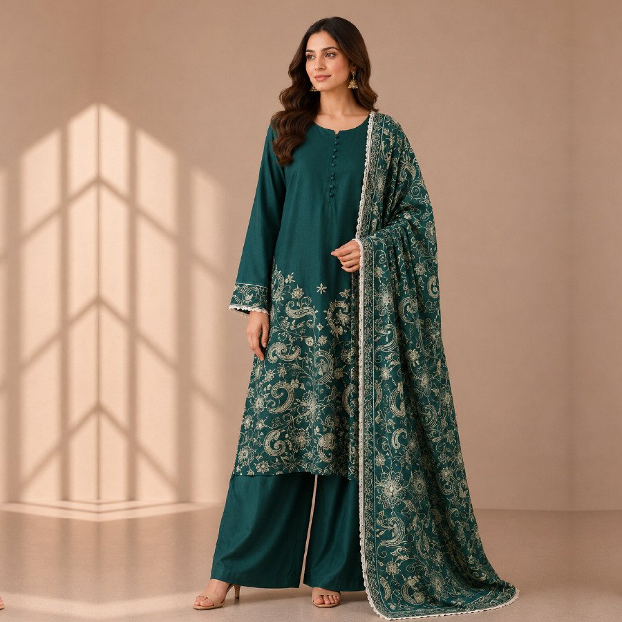 Bareeze Fully Embroidered 3 Piece Suit – Formal Wear