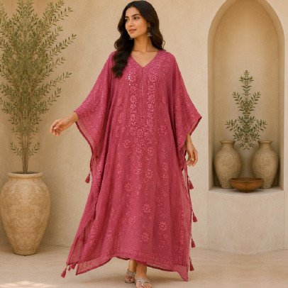 Hand Embroidered Pakka Tanka Artisan Dress