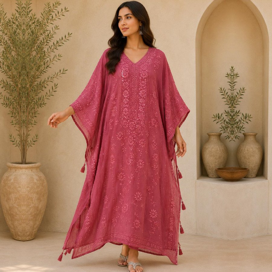 Hand Embroidered Pakka Tanka Artisan Dress