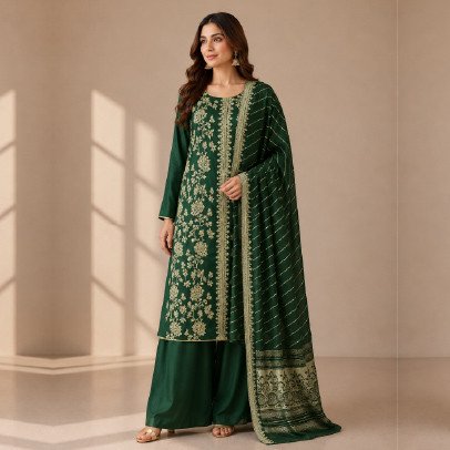 Bareeze 3 Piece Fully Embroidered Formal Suit