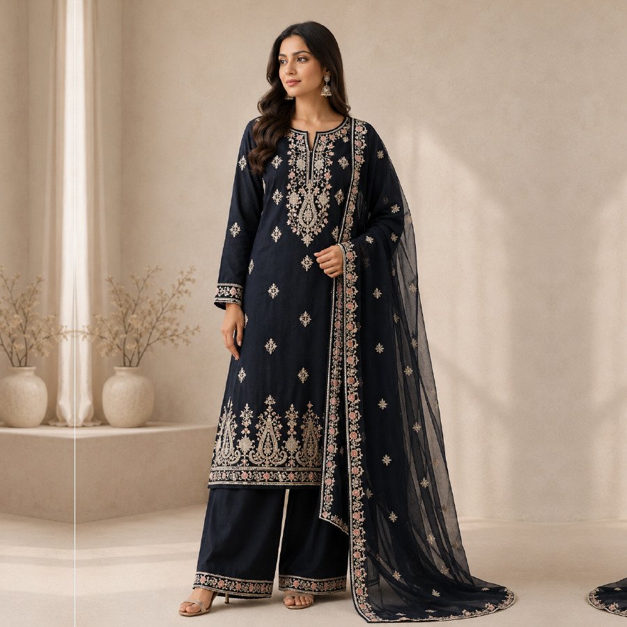 Bareeze 3 Piece Embroidered Formal Suit